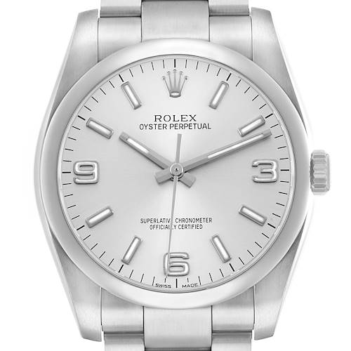Photo of Rolex Oyster Perpetual 36 Steel Silver Dial Mens Watch 116000