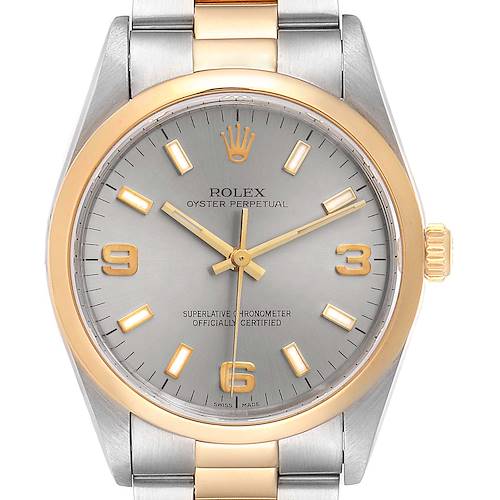 Photo of Rolex Oyster Perpetual Domed Bezel Steel Yellow Gold Watch 14203