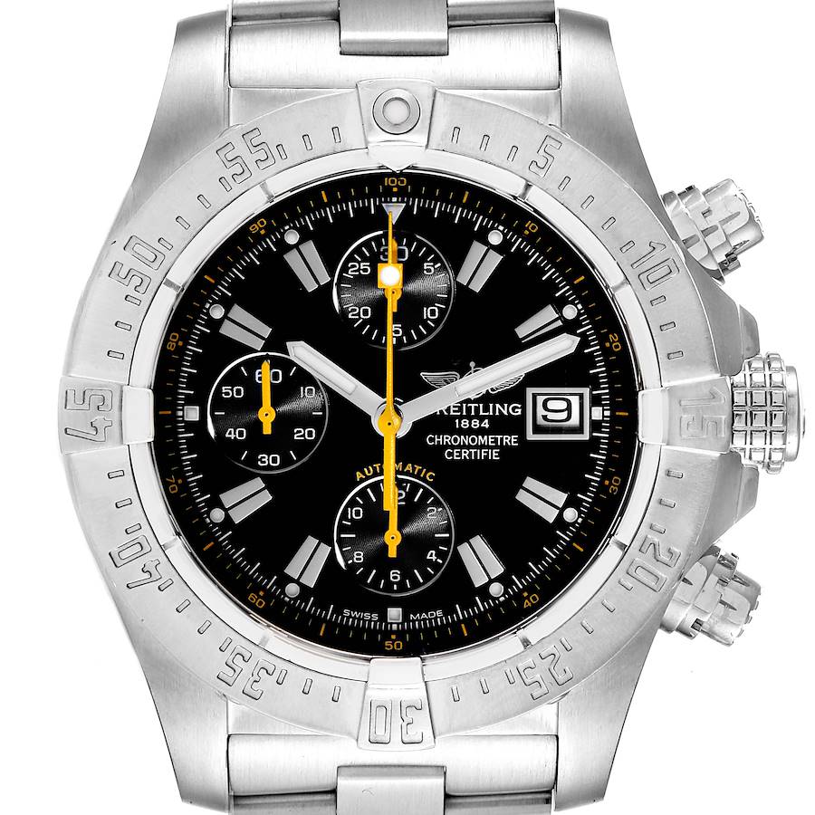 Breitling Avenger Skyland Code Yellow Limited Edition Watch A13380 Box Papers SwissWatchExpo