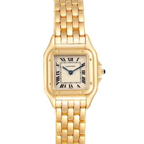 Photo of Cartier Panthere Small Yellow Gold Silver Dial Ladies Watch W25022B9 Box