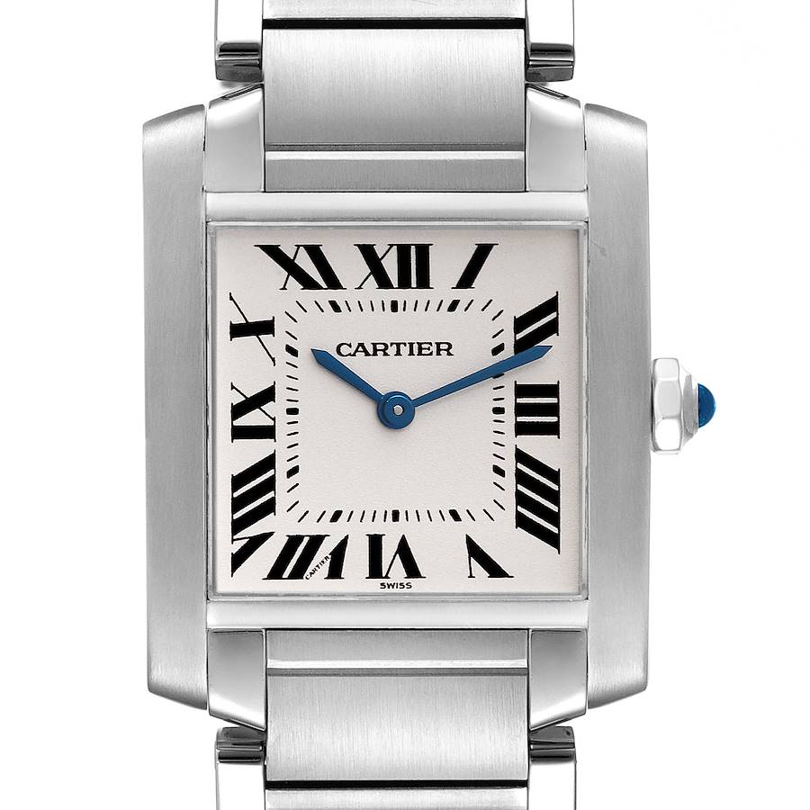 Cartier Tank Francaise Midsize Silver Dial Ladies Watch W51003Q3 SwissWatchExpo