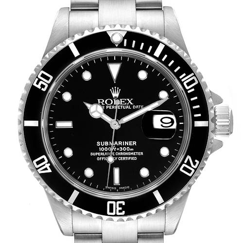 Photo of Rolex Submariner Black Dial Steel Mens Watch 16610