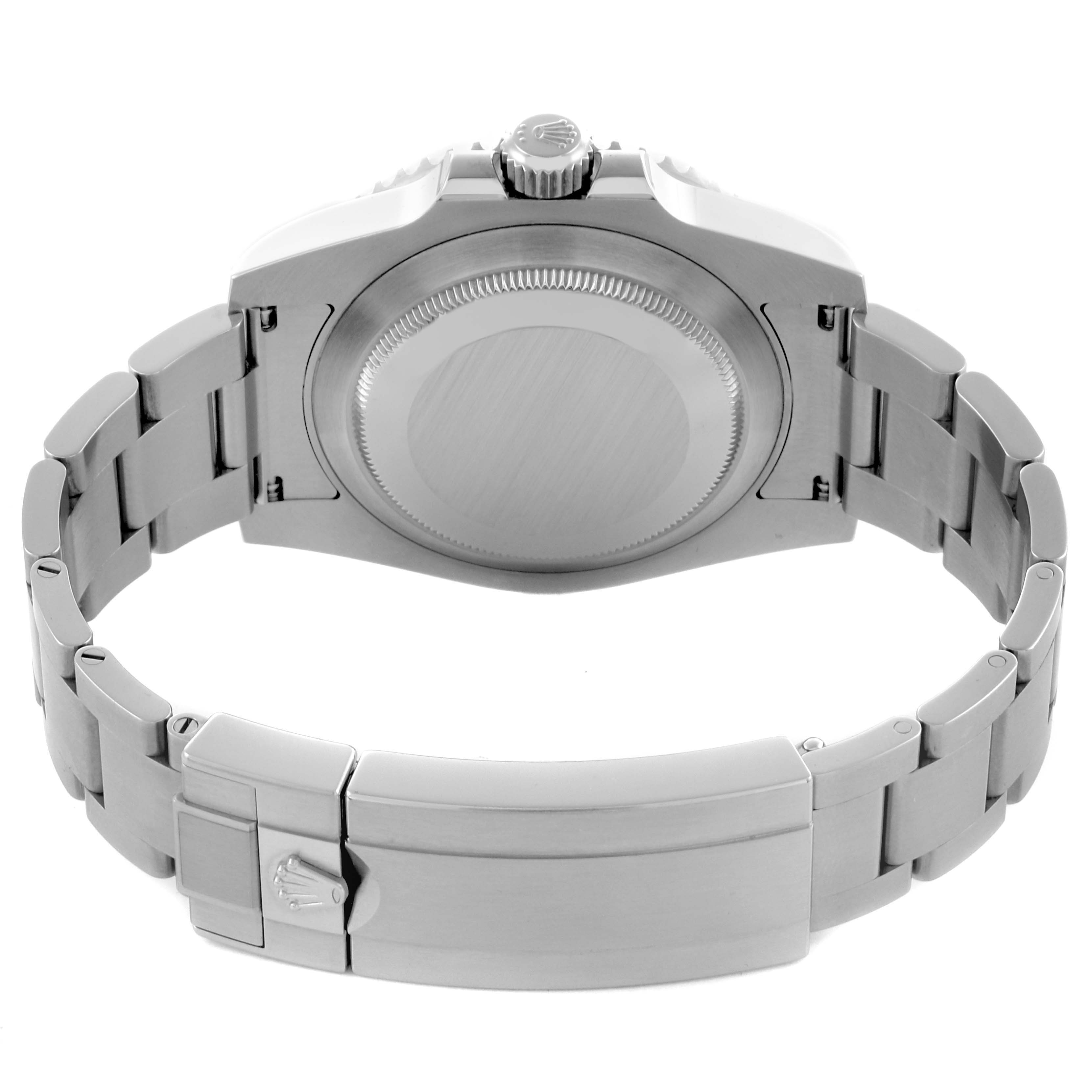 The image shows the back case and bracelet of a Rolex Submariner 116610LN Men's Stainless Steel Black Dial 116610LN Men's Stainless Steel Black Dial, viewed from the rear.