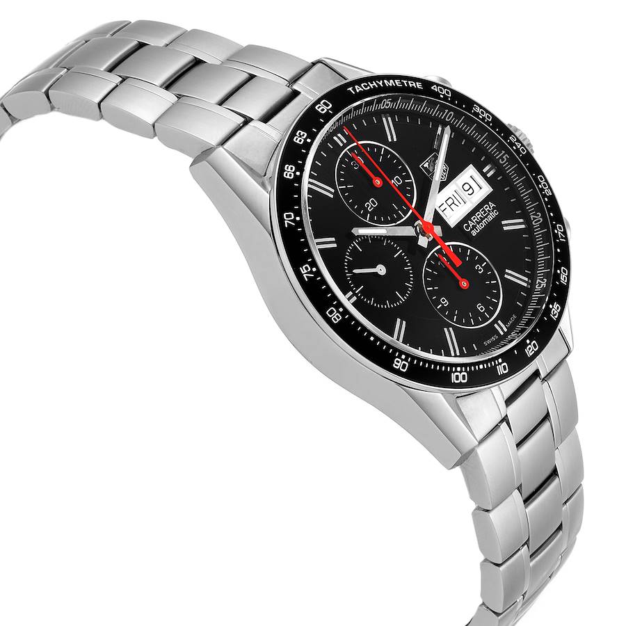 Tag Heuer Carrera Black Dial Chronograph Mens Watch CV201AH