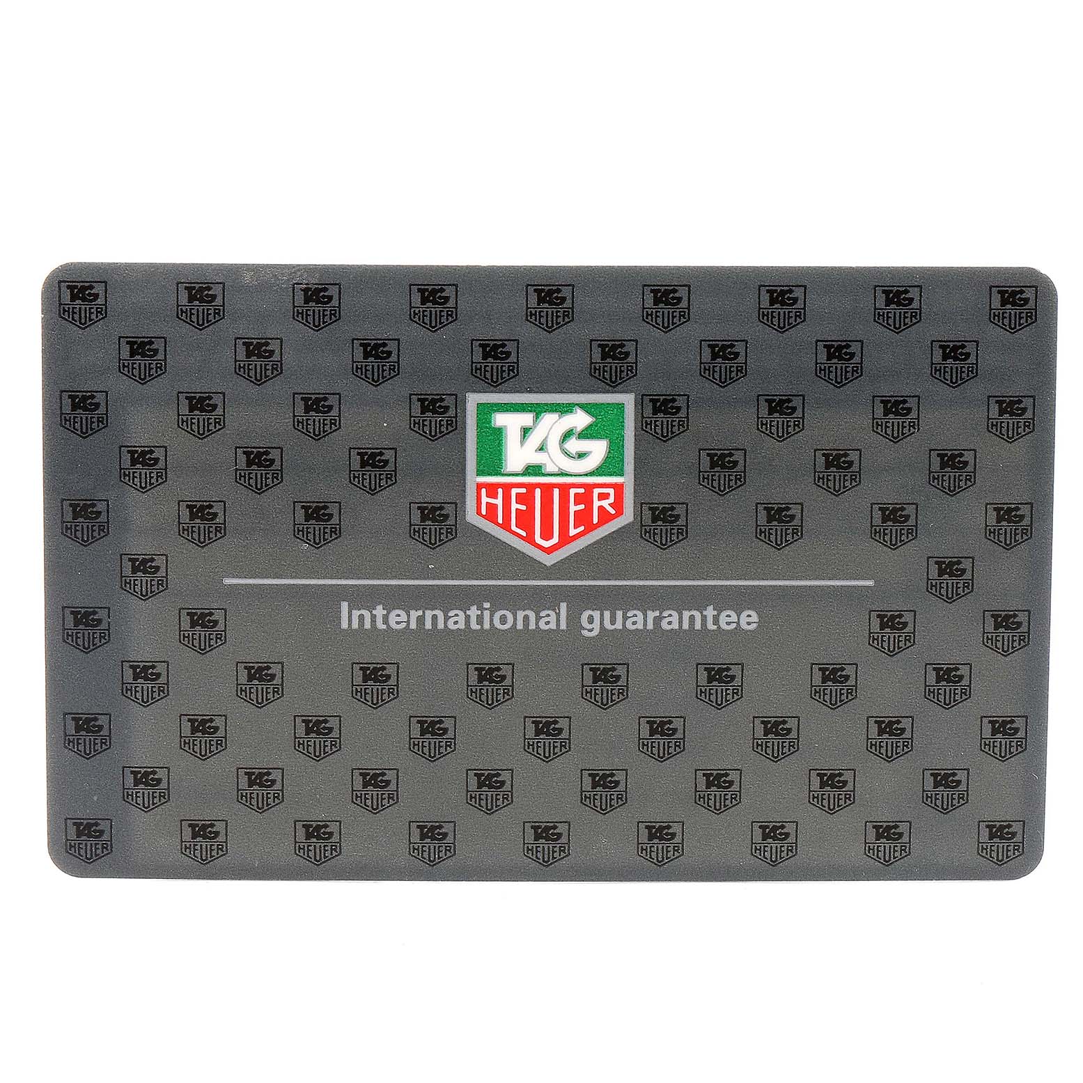 The image shows the international guarantee card for the Tag Heuer Monaco CW2113.BA0780 Men's Stainless Steel Blue Dial CW2113.BA0780 Men's Stainless Steel Blue Dial watch model.