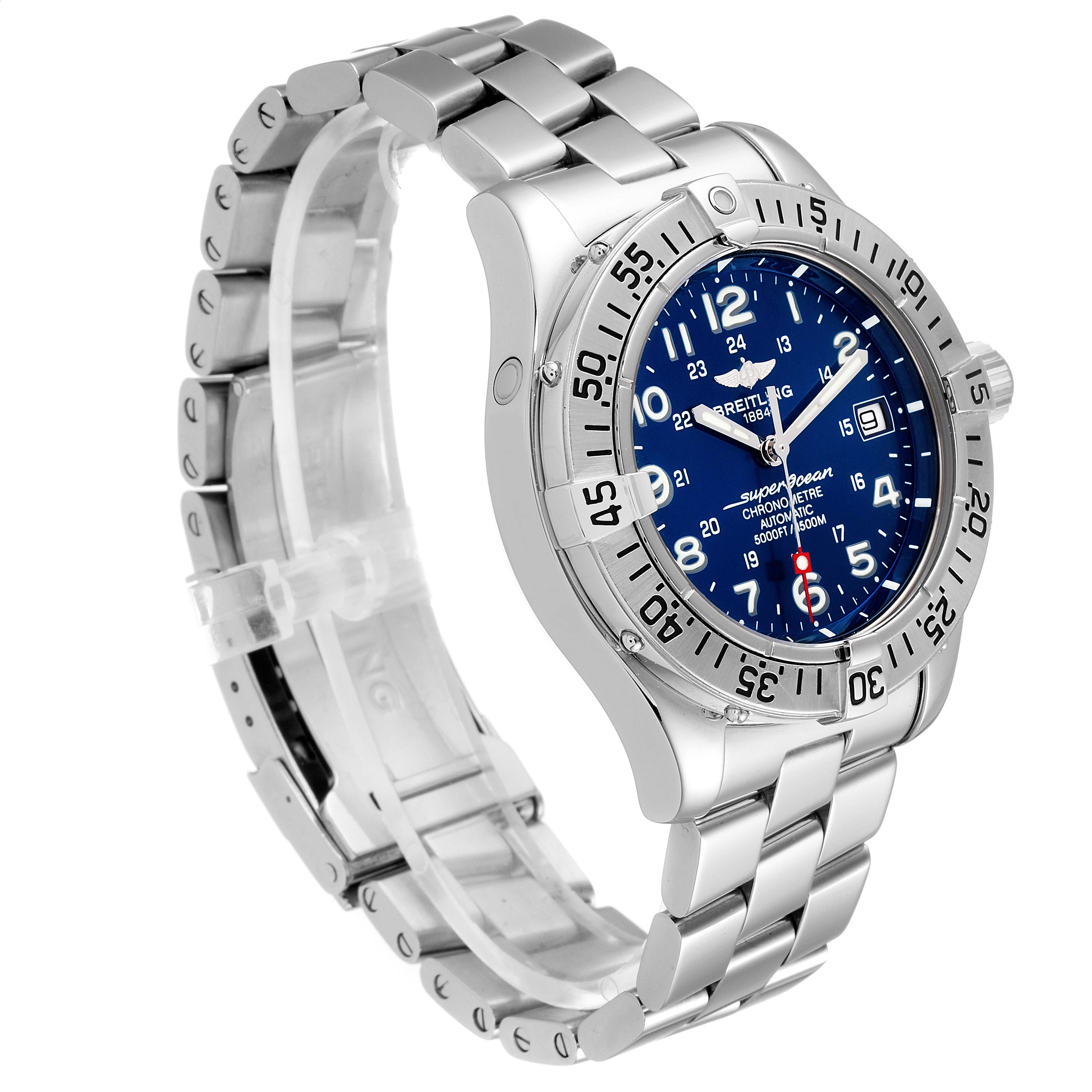 Sho商品  Breitling super ocean A17360 Breitling SuperOcean - Blue Arabic Dial & Bracelet Strap