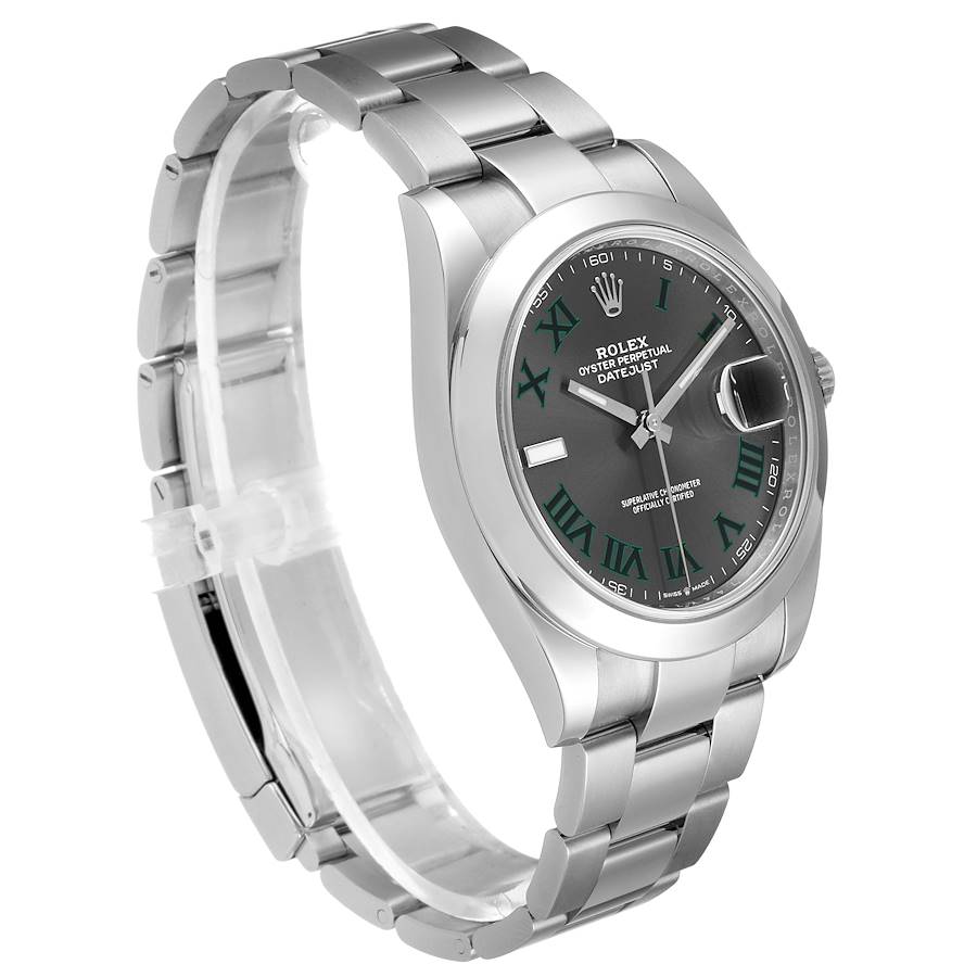rolex datejust green numerals