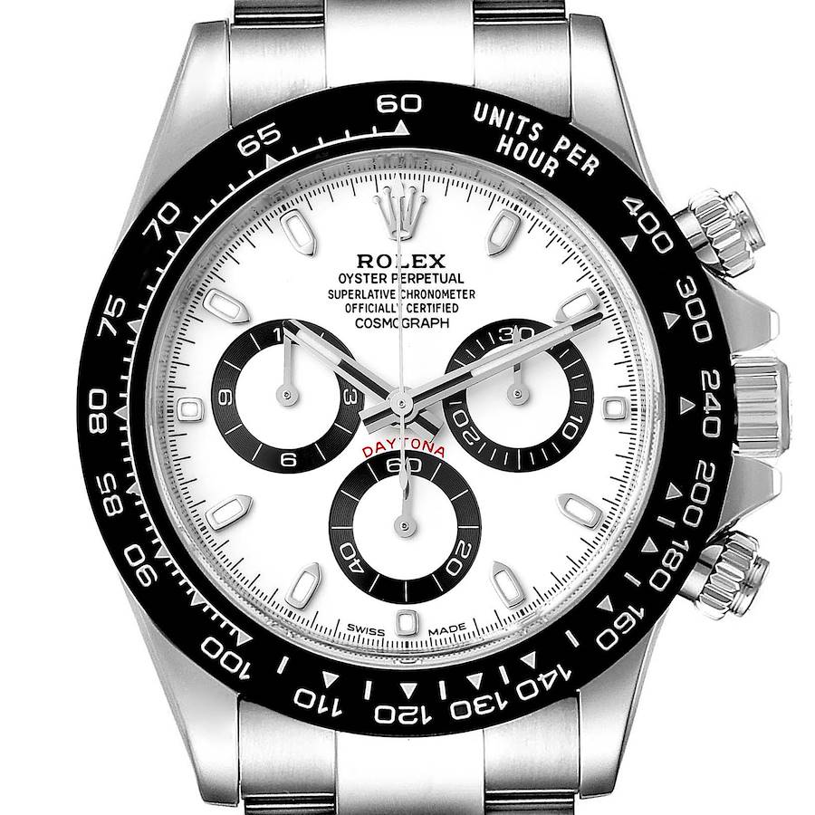Rolex Daytona Ceramic Bezel White Dial Steel Mens Watch 116500 Unworn SwissWatchExpo