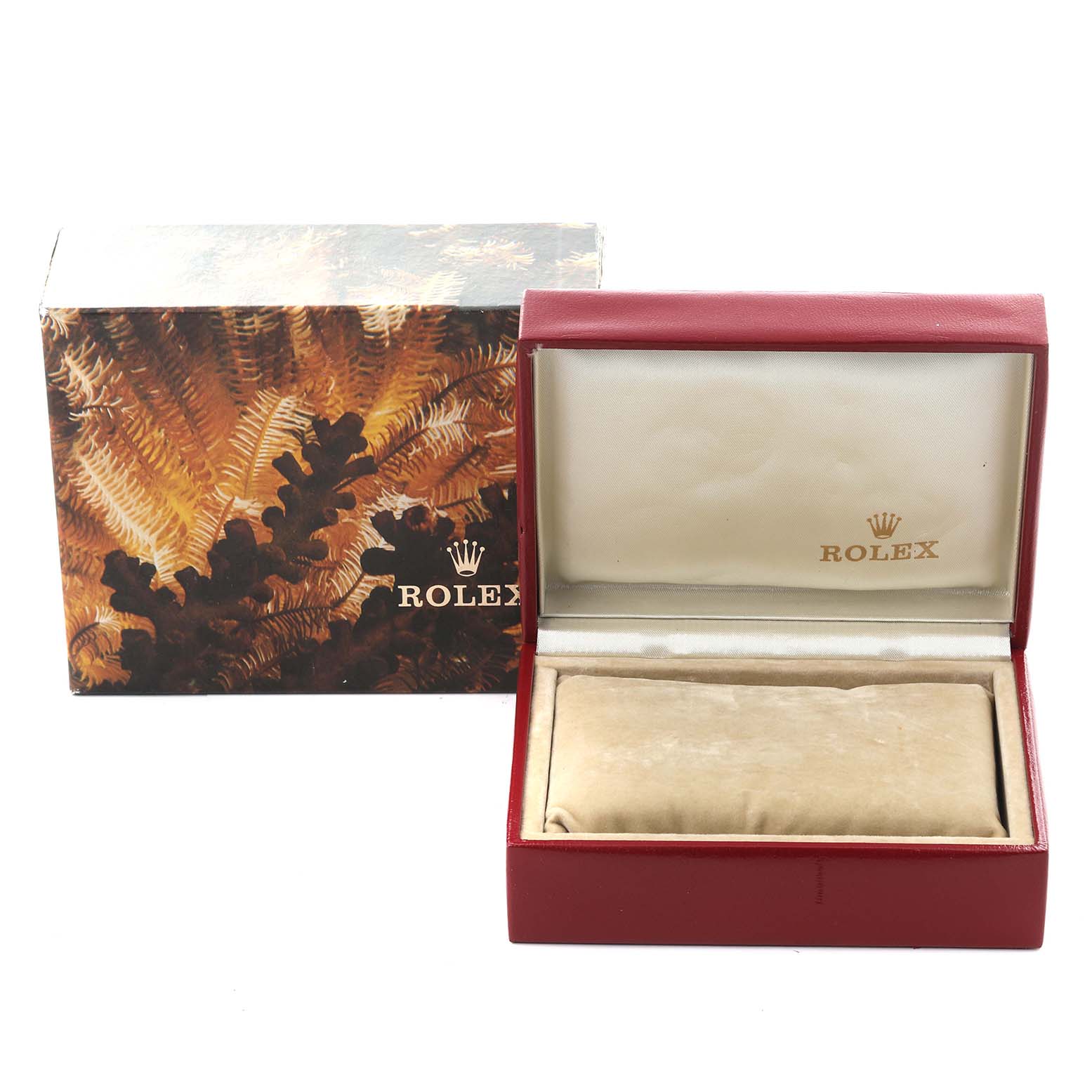 The image shows the box and packaging for a Rolex President 69178 Women's Yellow Gold Black Dial 69178 Women's Yellow Gold Black Dial model watch.