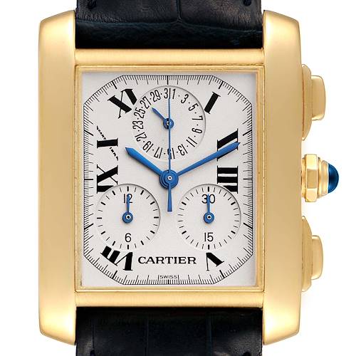 Photo of NOT FOR SALE Cartier Tank Francaise Chronoflex 18K Yellow Gold Mens Watch W5000556 PARTIAL PAYMENT