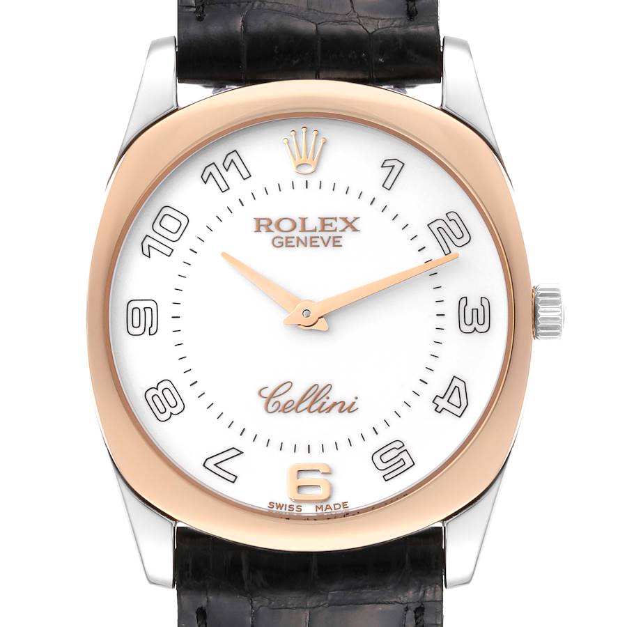 Rolex Cellini Danaos White Rose Gold Mens Watch 4233 SwissWatchExpo