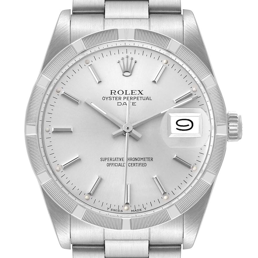 symptom Hospital Ingen måde Rolex Date Stainless Steel Silver Dial Vintage Mens Watch 15010 |  SwissWatchExpo