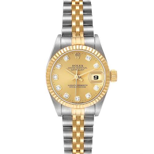 Photo of Rolex Datejust 26 Steel Yellow Gold Diamond Dial Ladies Watch 69173