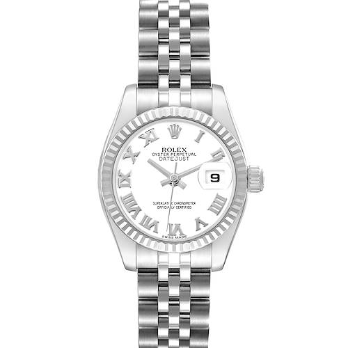 Photo of Rolex Datejust Steel White Gold White Dial Ladies Watch 179174