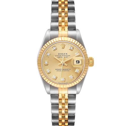 Photo of NOT FOR SALE Rolex Datejust Steel Yellow Gold Champagne Diamond Dial Ladies Watch 69173 PARTIAL PAYMENT