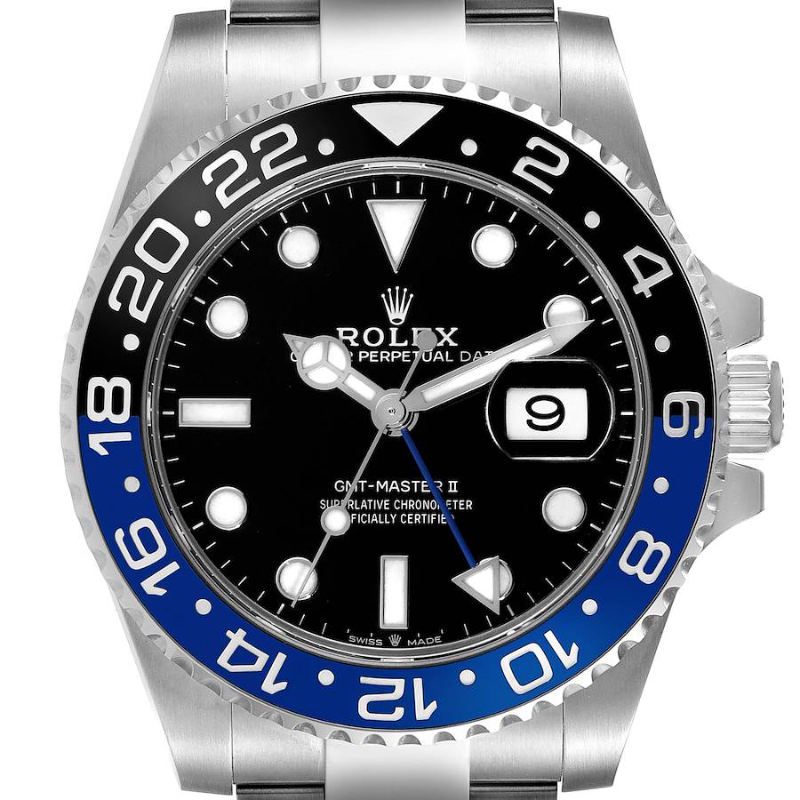 Rolex GMT Master II Black Blue Batman Bezel Steel Mens Watch 126710 Box Card SwissWatchExpo