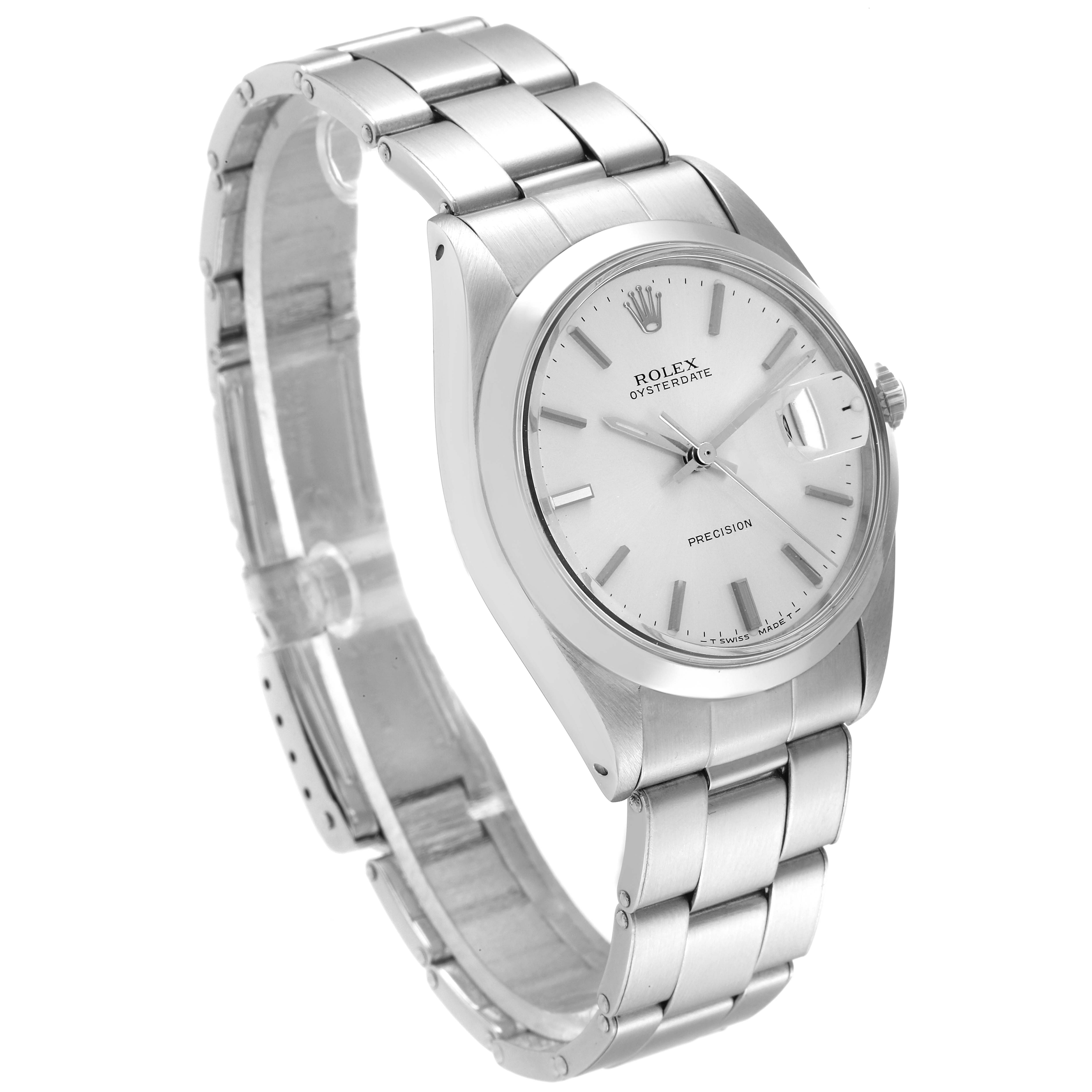 The Rolex Vintage Collection 6694 Men's Stainless Steel Silver Dial 6694 Men's Stainless Steel Silver Dial model is shown at a three-quarter angle, highlighting the watch face and full bracelet.