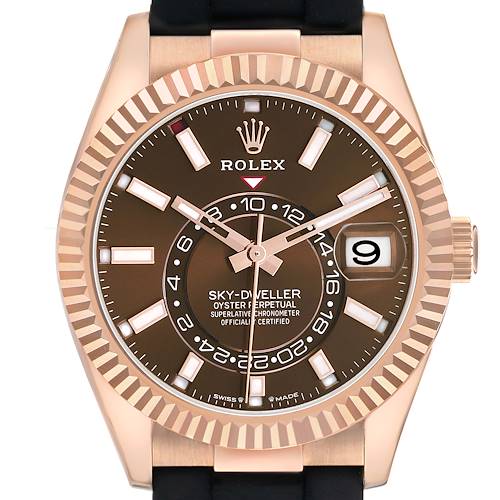 Photo of Rolex Sky Dweller Rose Gold Brown Dial Mens Watch 336235