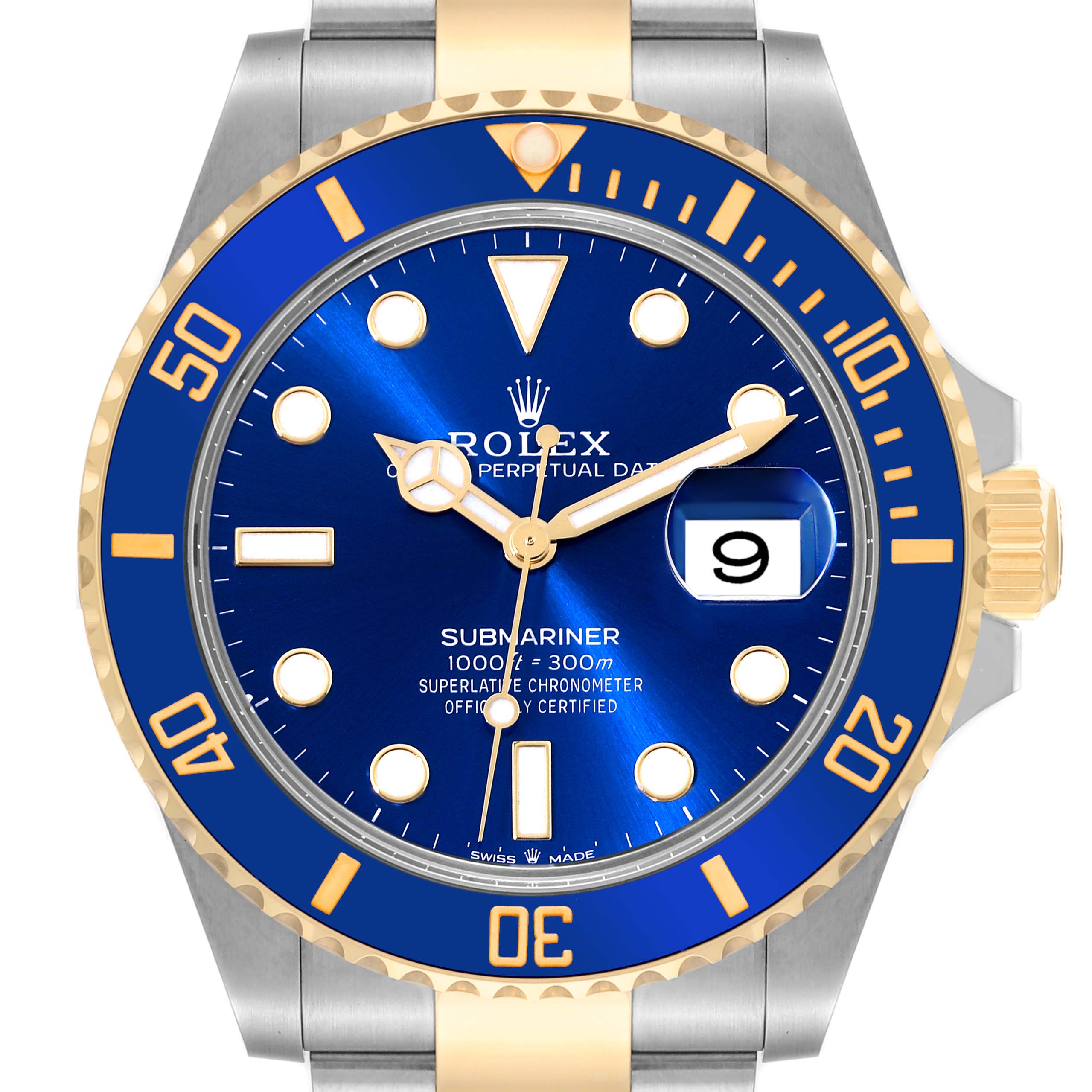 Rolex Submariner 41 Steel Yellow Gold Blue Dial Mens Watch 126613 ...