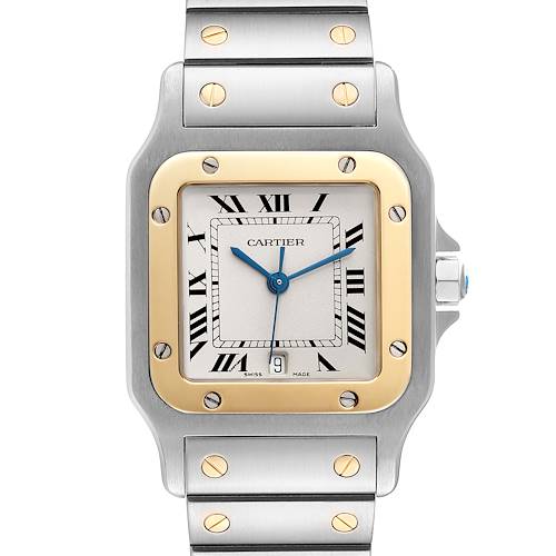 Photo of Cartier Santos Galbee Large Steel Yellow Gold Mens Watch W20011C4