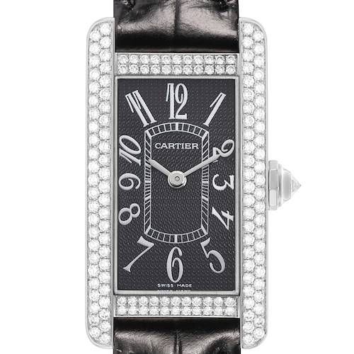 Photo of Cartier Tank Americaine Large White Gold Diamond Ladies Watch WB705131