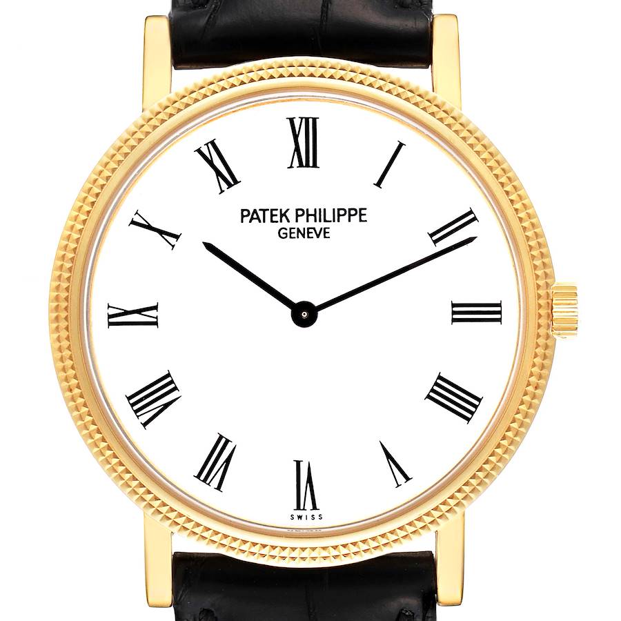 Patek Philippe Calatrava Automatic Yellow Gold Mens Watch 5120 Papers SwissWatchExpo