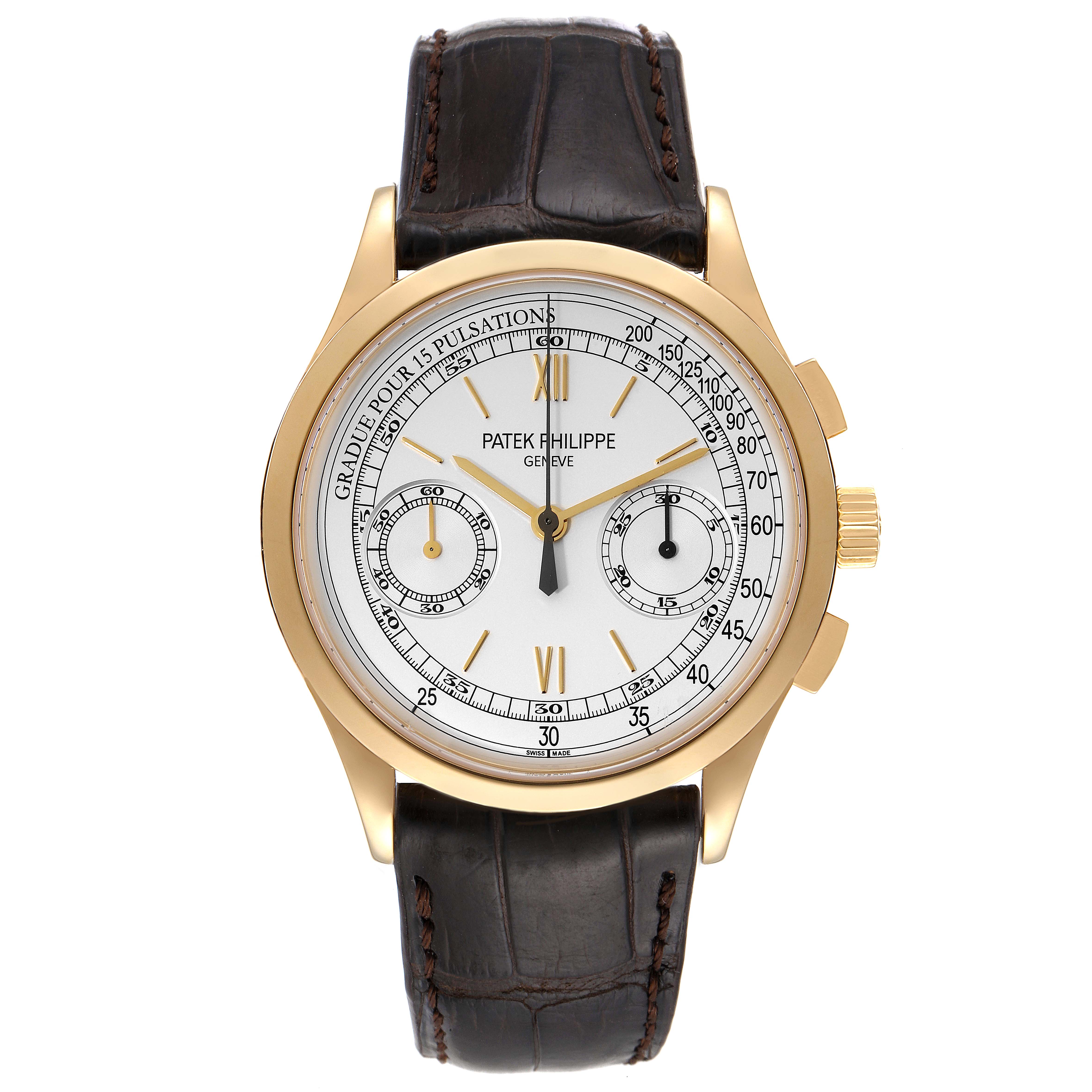 Patek Philippe Complications Chronograph 18k Yellow Gold Mens Watch ...