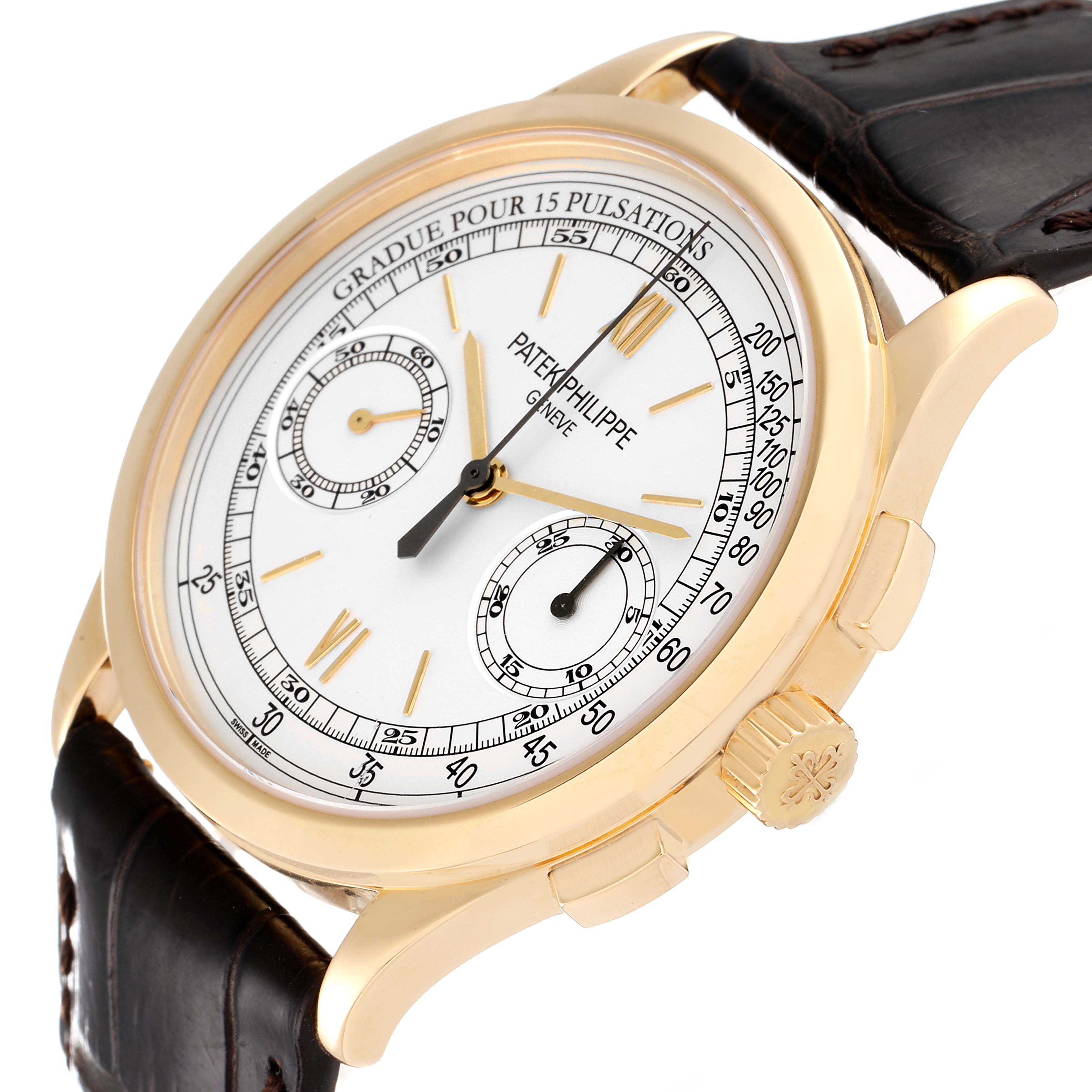 Patek Philippe Complications Chronograph 18k Yellow Gold Mens Watch ...