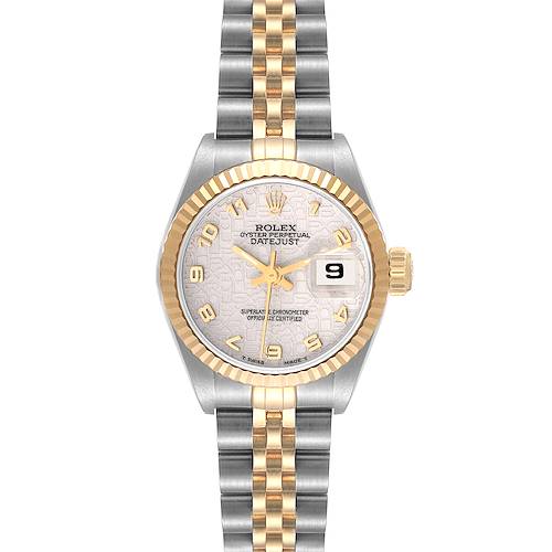 Photo of Rolex Datejust Steel Yellow Gold Ivory Anniversary Dial Ladies Watch 69173