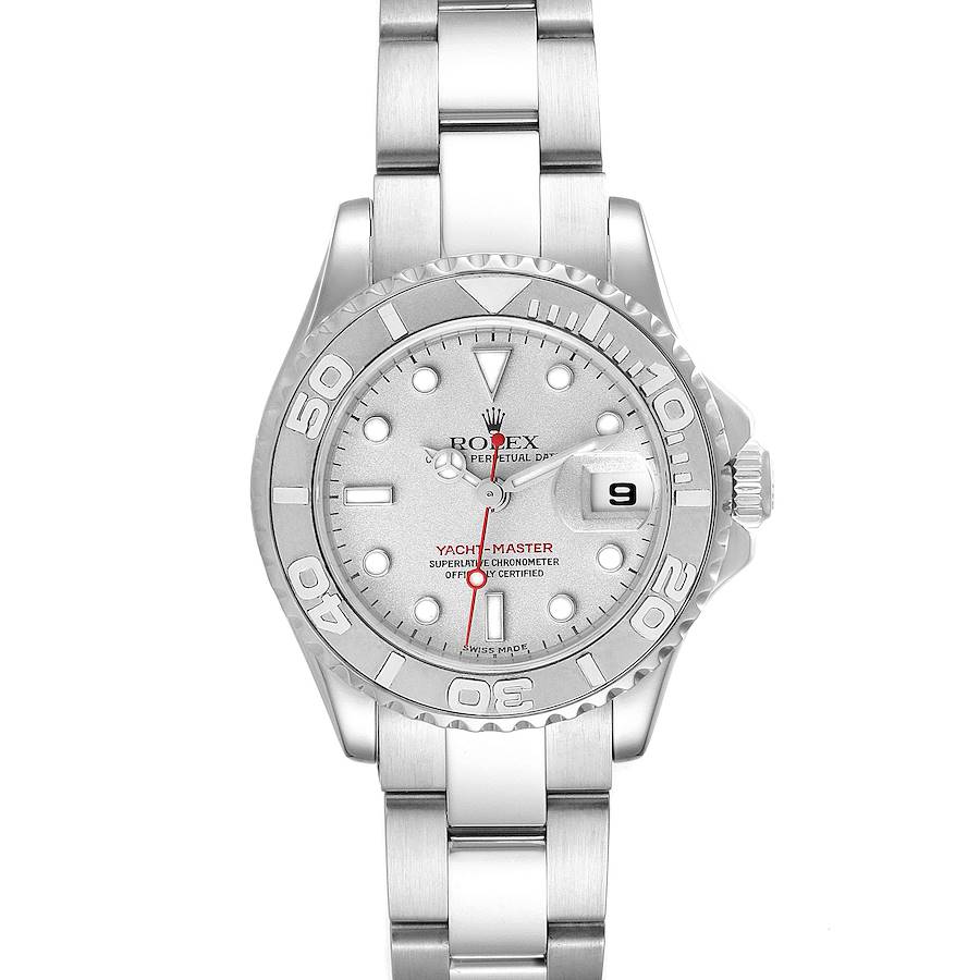 Rolex Yachtmaster 29 Steel Platinum Dial Bezel Ladies Watch 169622 Unworn SwissWatchExpo