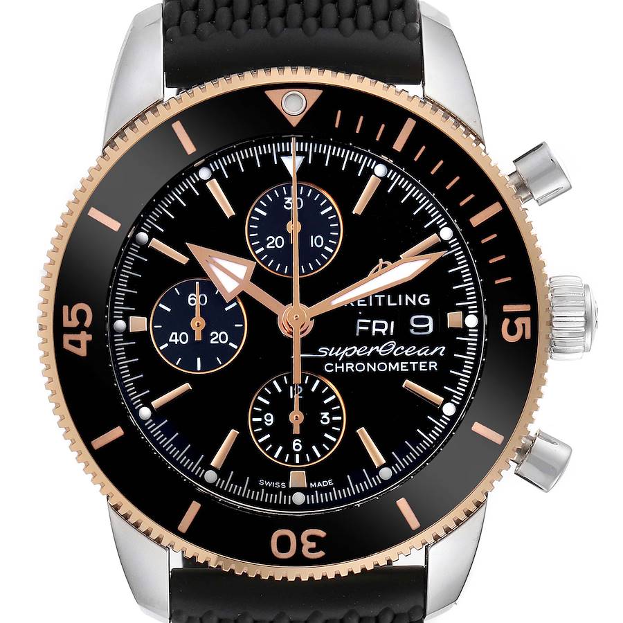 Breitling Superocean Heritage II Steel Rose Gold Watch U13313 Box Card SwissWatchExpo