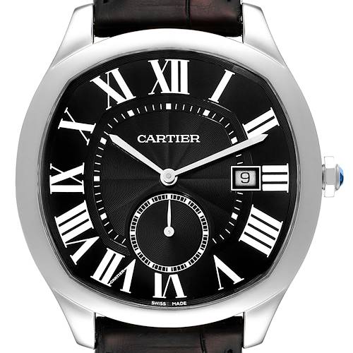 Photo of Cartier Drive Black Dial Steel Mens Watch WSNM0009