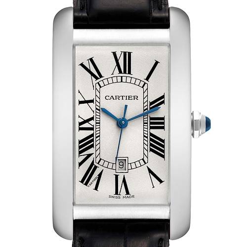 Photo of Cartier Tank Americaine White Gold Large Silver Dial Mens Watch W2603256