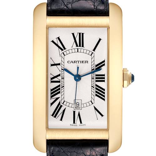 Photo of Cartier Tank Americaine Yellow Gold Automatic Mens Watch W2603156