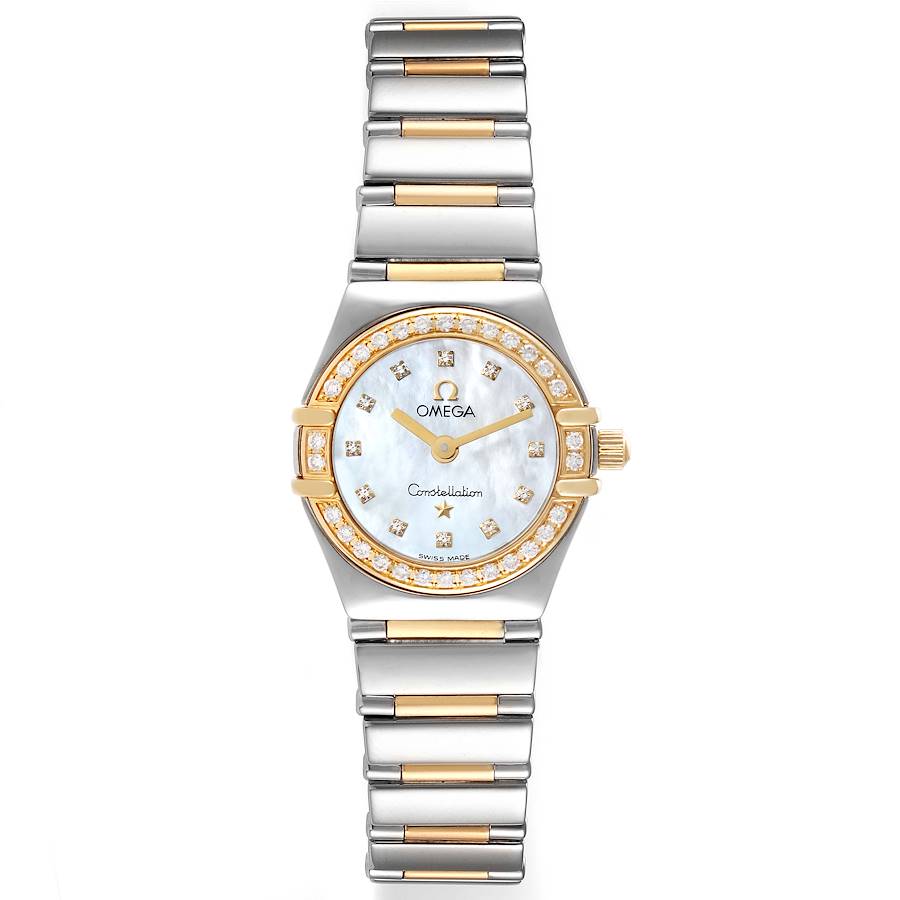 Omega Constellation MOP Dial Steel Yellow Gold Diamond Ladies Watch 1365.75.00