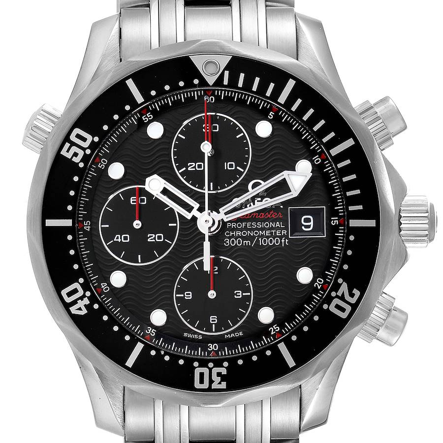 Omega Seamaster Chronograph Black Dial Watch 213.30.42.40.01.001 SwissWatchExpo