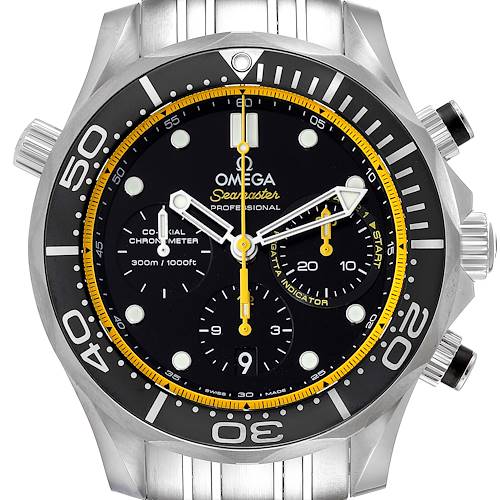 Photo of Omega Seamaster Regatta Yellow Hands Mens Watch 212.30.44.50.01.002
