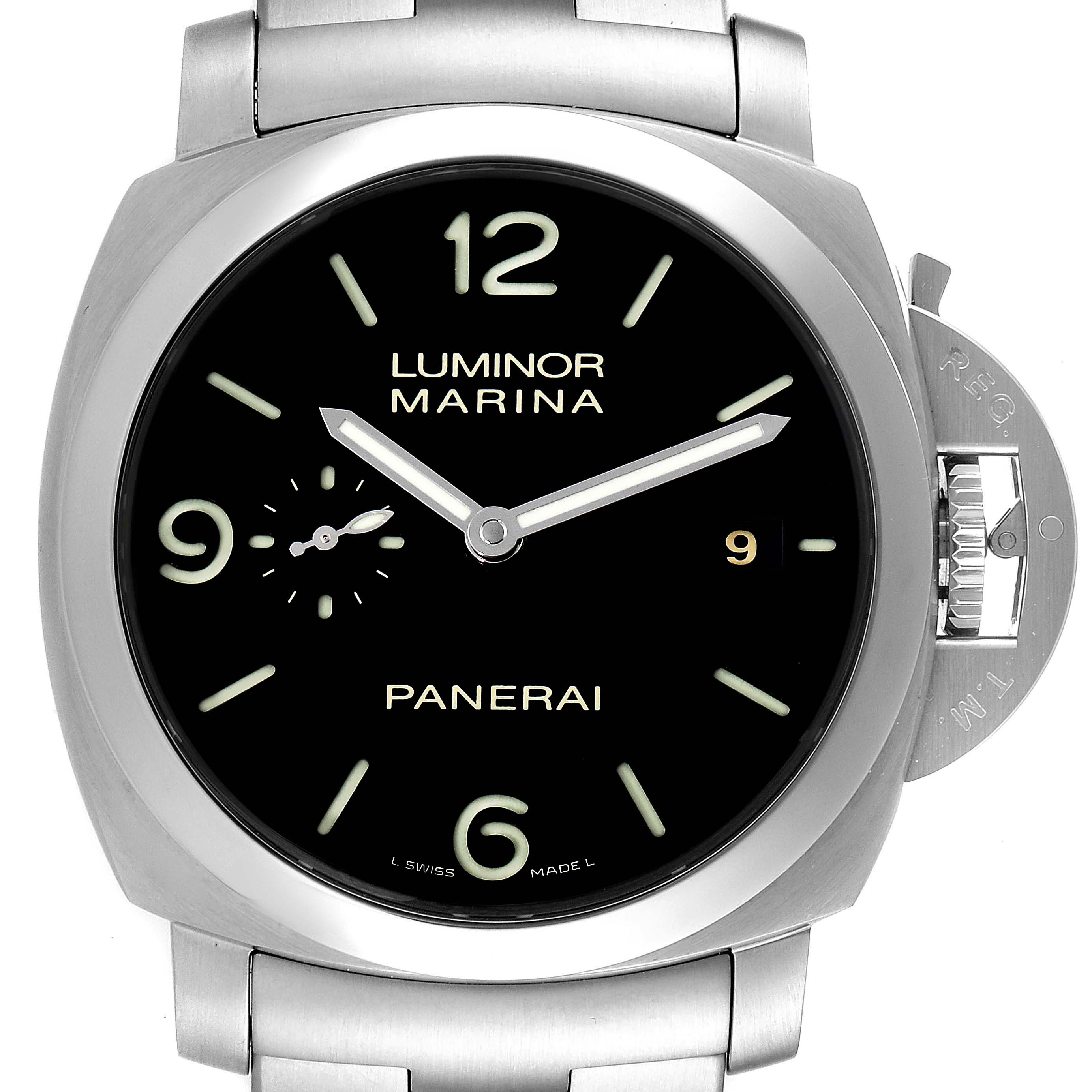 Panerai Luminor 1950 3 Days 44mm Steel Mens Watch PAM00328 Box