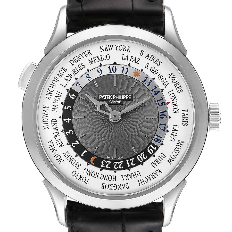 Patek Philippe World Time Complications White Gold Watch 5230G Box Papers SwissWatchExpo