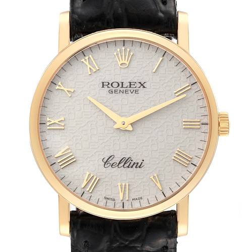 Photo of Rolex Cellini Classic Yellow Gold Ivory Anniversary Dial Mens Watch 5115