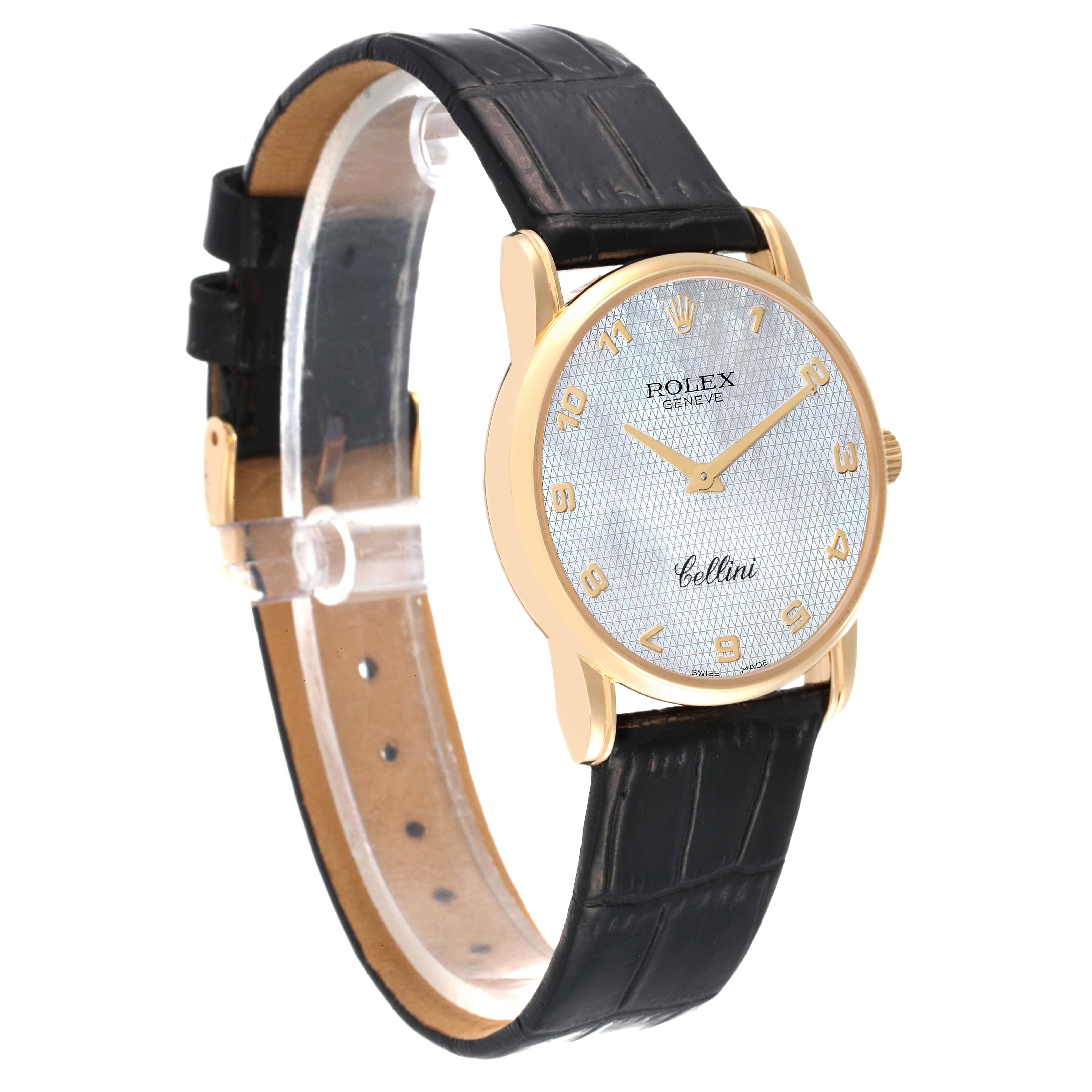 Rolex Cellini Classic Yellow Gold Mother of Pearl Dial Mens Watch 5116 ...