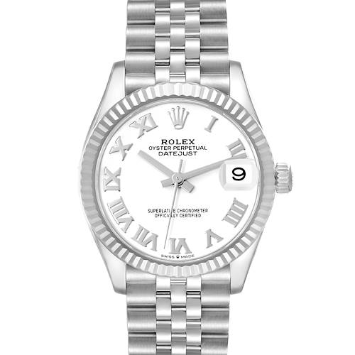 Photo of Rolex Datejust Midsize Steel White Gold Ladies Watch 278274 Box Card