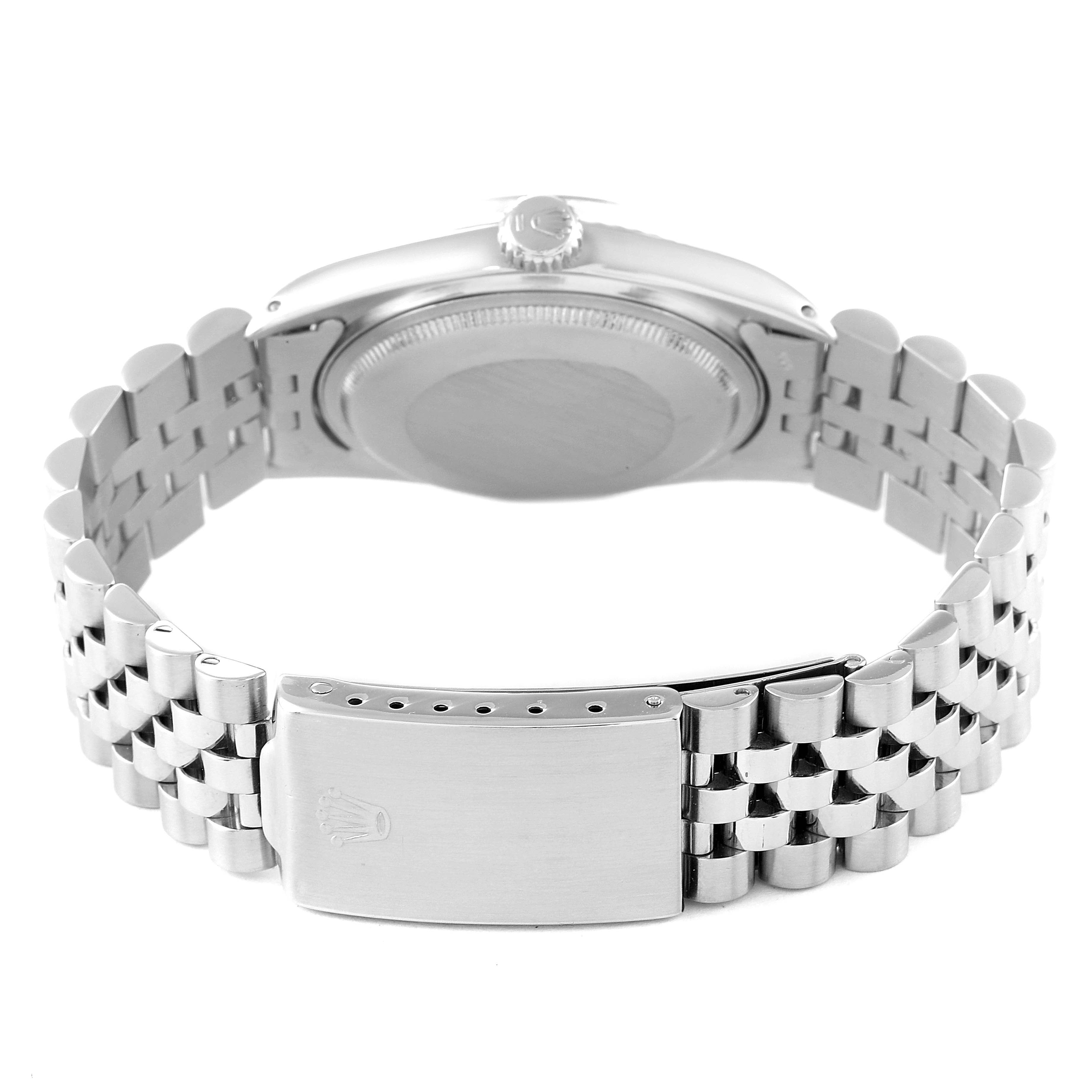 This image shows the back view of a Vintage Collection Rolex watch, highlighting the bracelet and clasp.