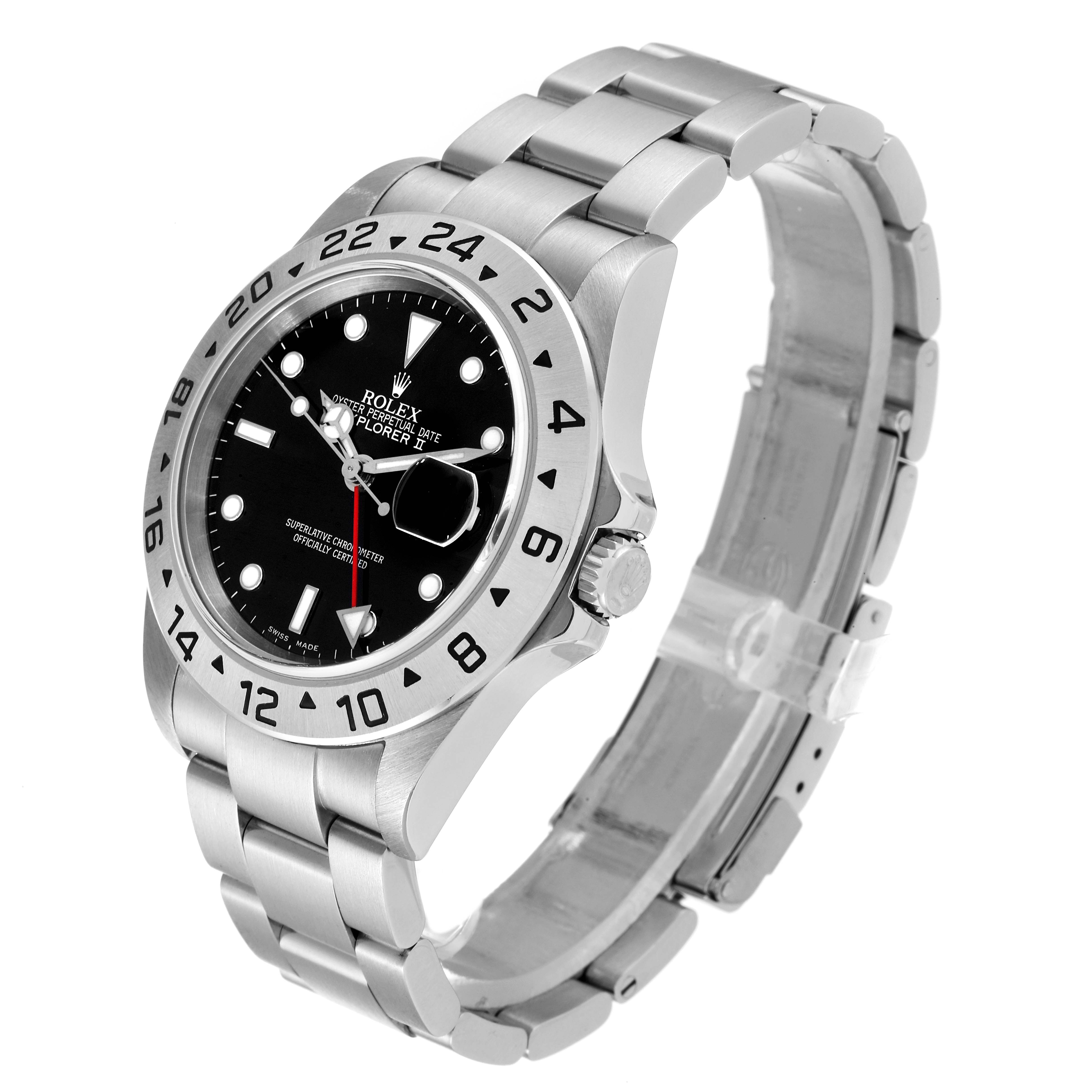 The Rolex Explorer 16570T Men
s Stainless Steel Black Dial 16570T Men
s Stainless Steel Black Dial watch is shown at a three-quarter angle, highlighting the face, bezel, crown, and bracelet.