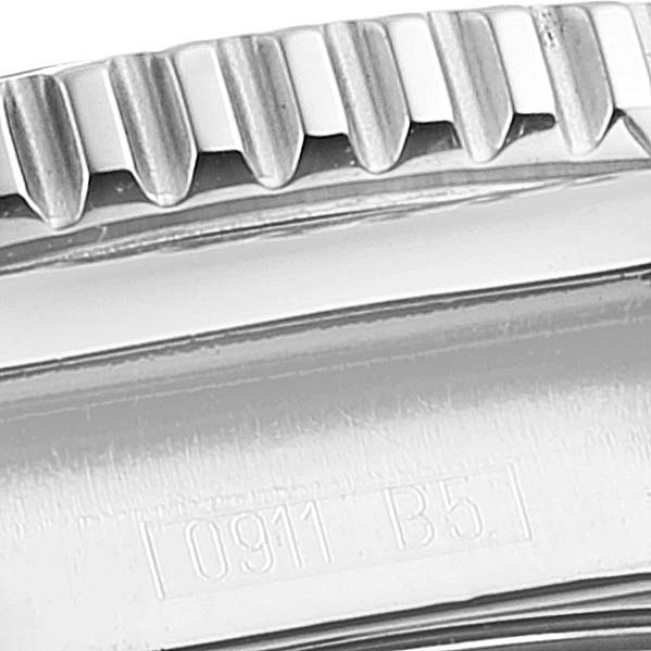 The image shows a close-up of the bezel and case markings of a Breitling Superocean A32380 Men's Stainless Steel Black Dial A32380 Men's Stainless Steel Black Dial watch.