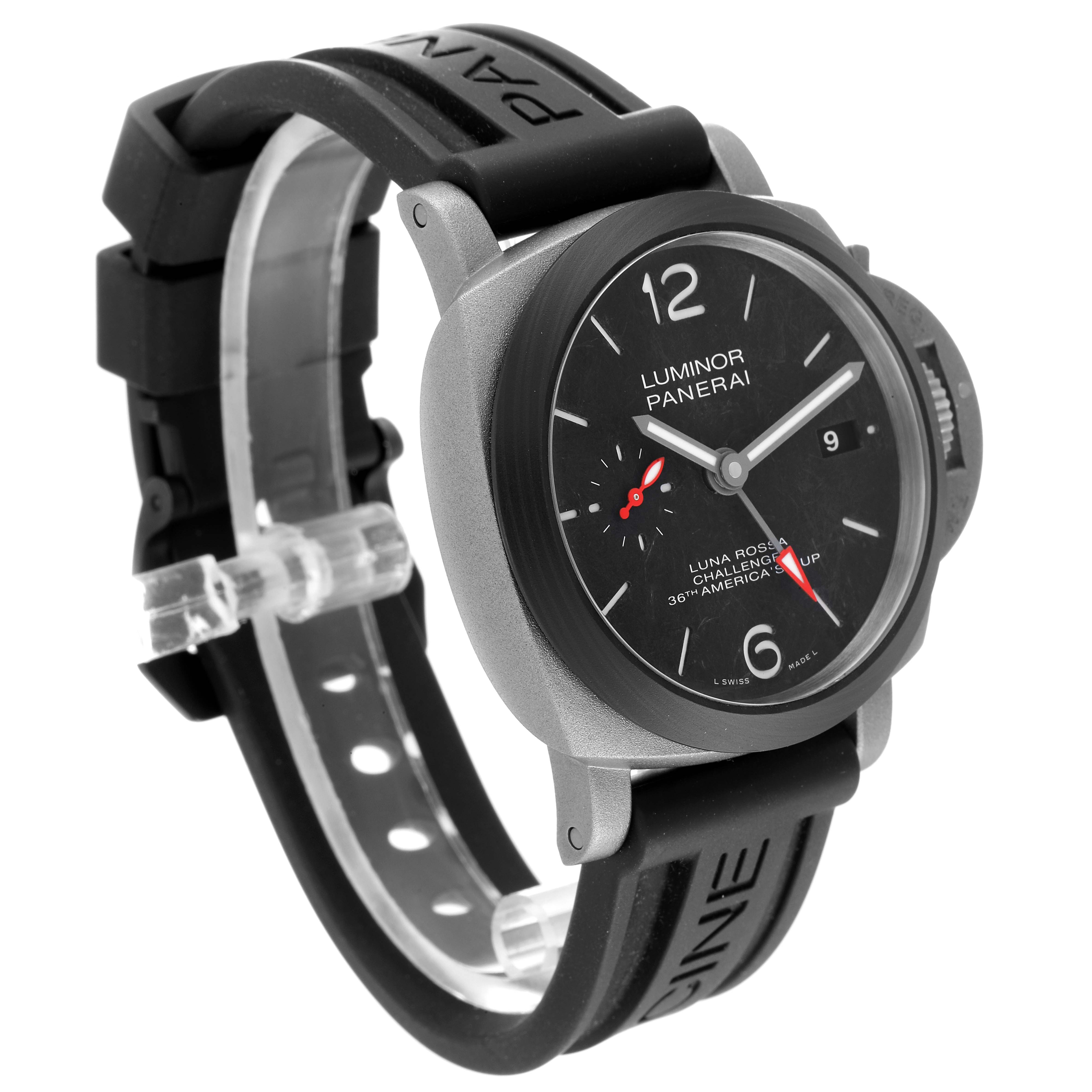 Panerai Luminor Luna Rossa GMT Titanium Carbotech Watch PAM01096 Unworn ...