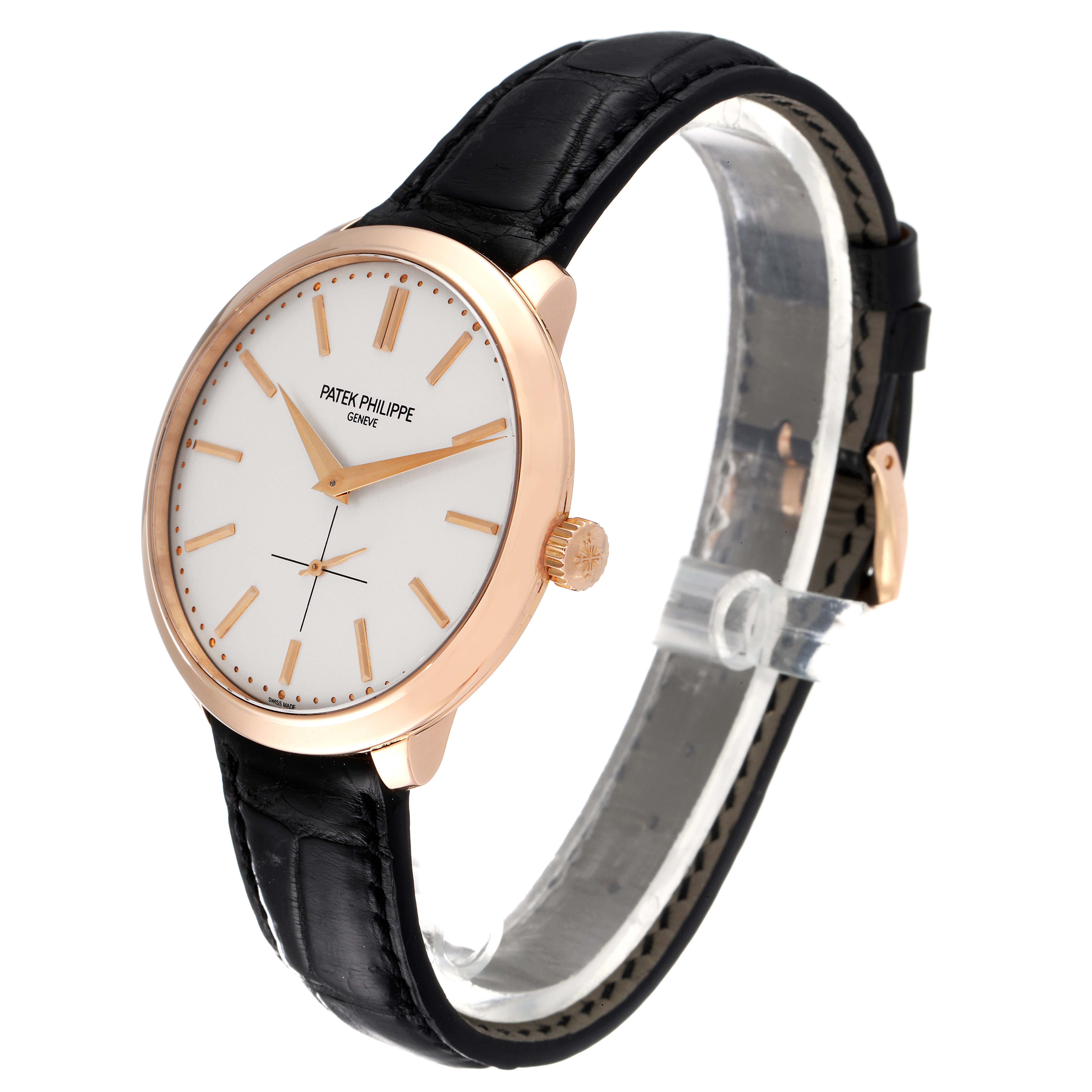 Patek Philippe Calatrava Rose Gold Silver Dial Mens Watch 5123 5123R ...