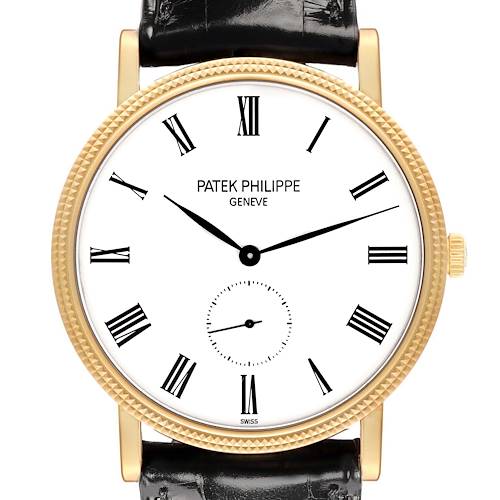 Photo of Patek Philippe Calatrava Yellow Gold White Dial Mens Watch 5119 5119J