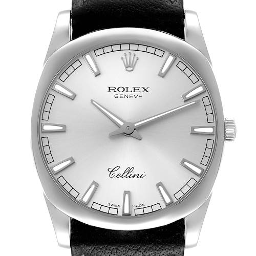 Photo of Rolex Cellini Danaos 18k White Gold Silver Dial Mens Watch 4243