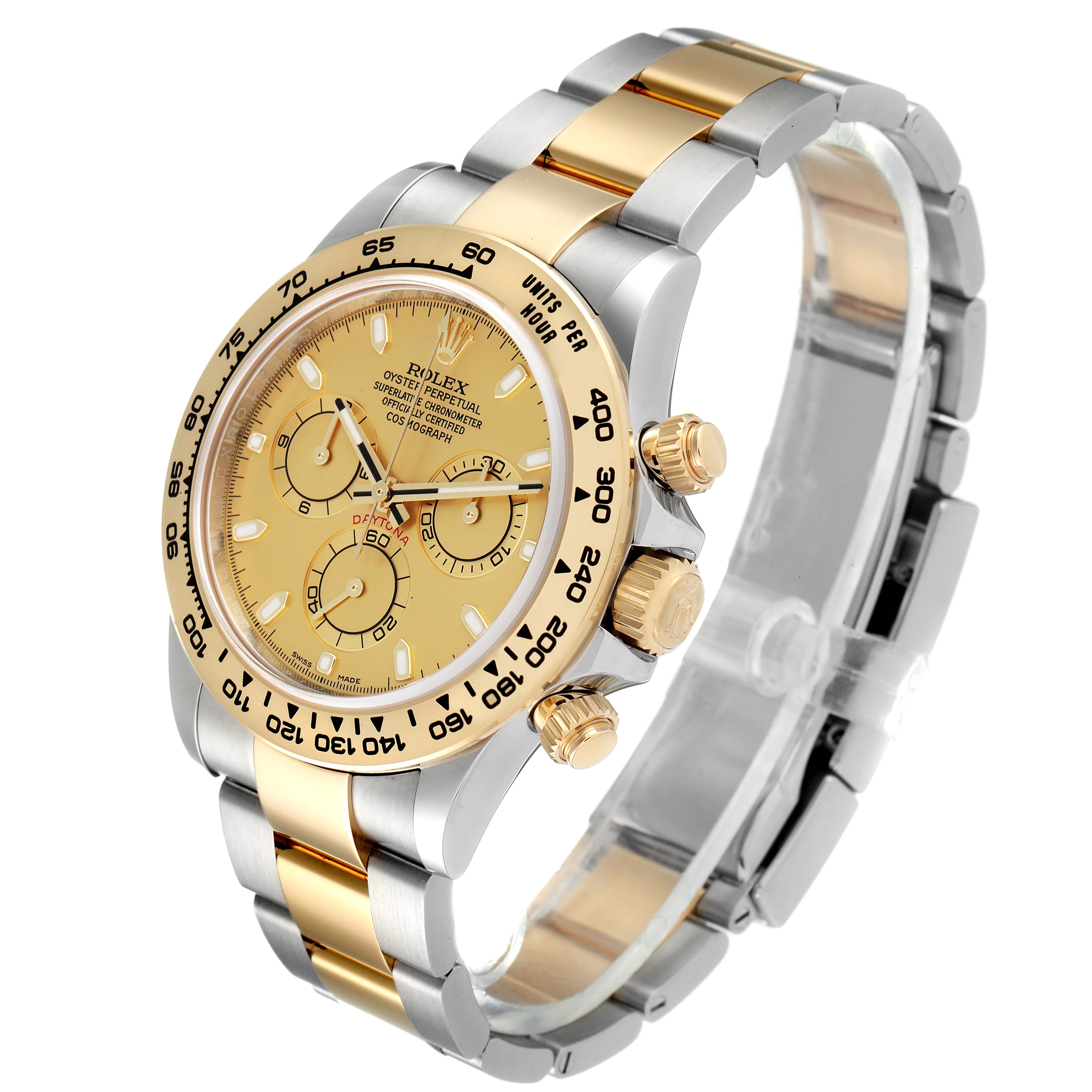 Rolex Cosmograph Daytona Steel Yellow Gold Mens Watch 116503 Box Card ...